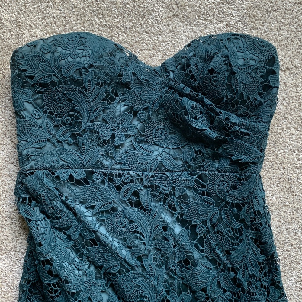Lulu's Green Strapless Gown for Weddings - Picture 5 of 6